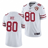 Nike 49ers 80 Jerry Rice White 75th Anniversary Vapor Untouchable Limited Jersey Dzhi,baseball caps,new era cap wholesale,wholesale hats